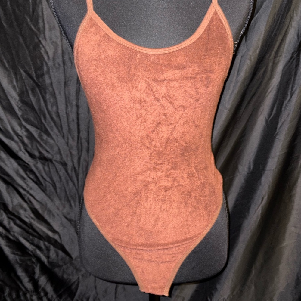 ANWND Brown Velvet Bodysuit